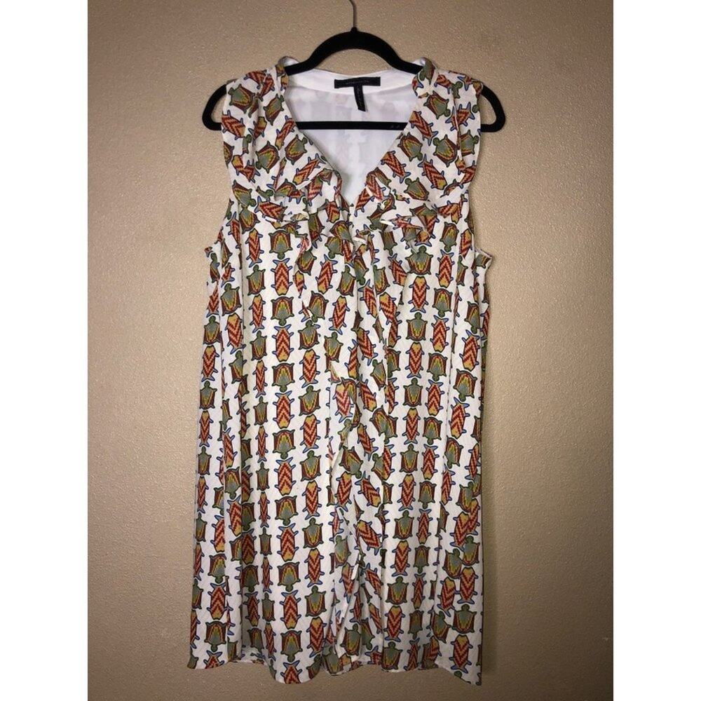 BCBGMaxAria Whimsical Kawaii Kidcore Hippie Festival Fish Turtle Fun Dress